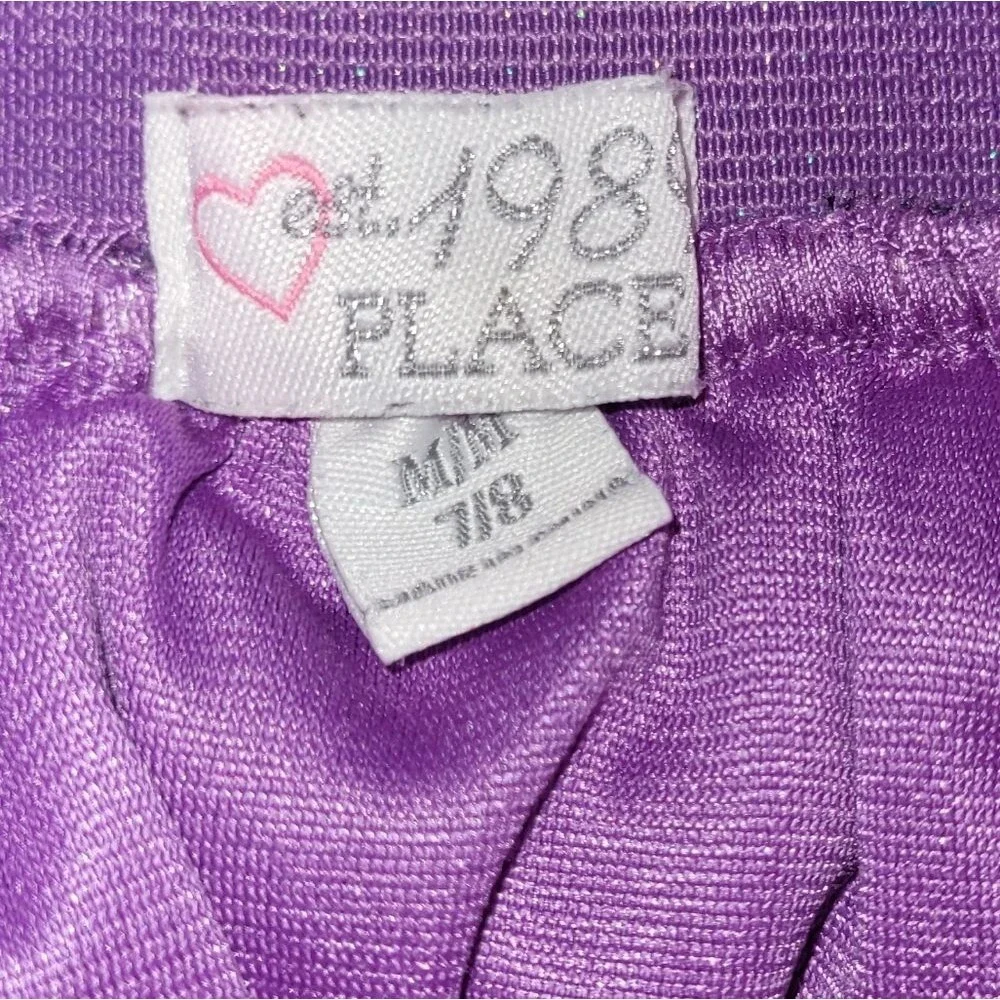 The children's place size M 7/8 purple floral animal print tutu skirt